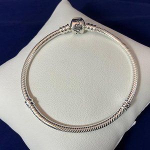 NWOT Pandora Sterling Silver Moments Snake Chain Bracelet 7.9"/20cm